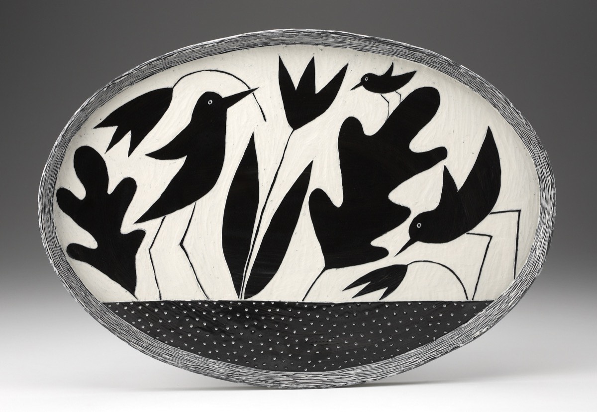 Sgraffito ceramic work by Francine T. Ozereko